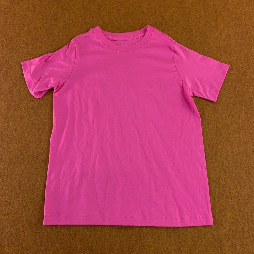 Nike Womens Large Pink Cotton Short Sleeve Swoosh T-Shirt *Flaw